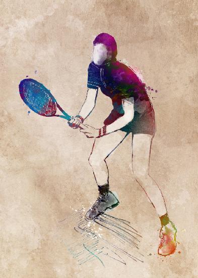 Tennisspieler-Sportkunst
