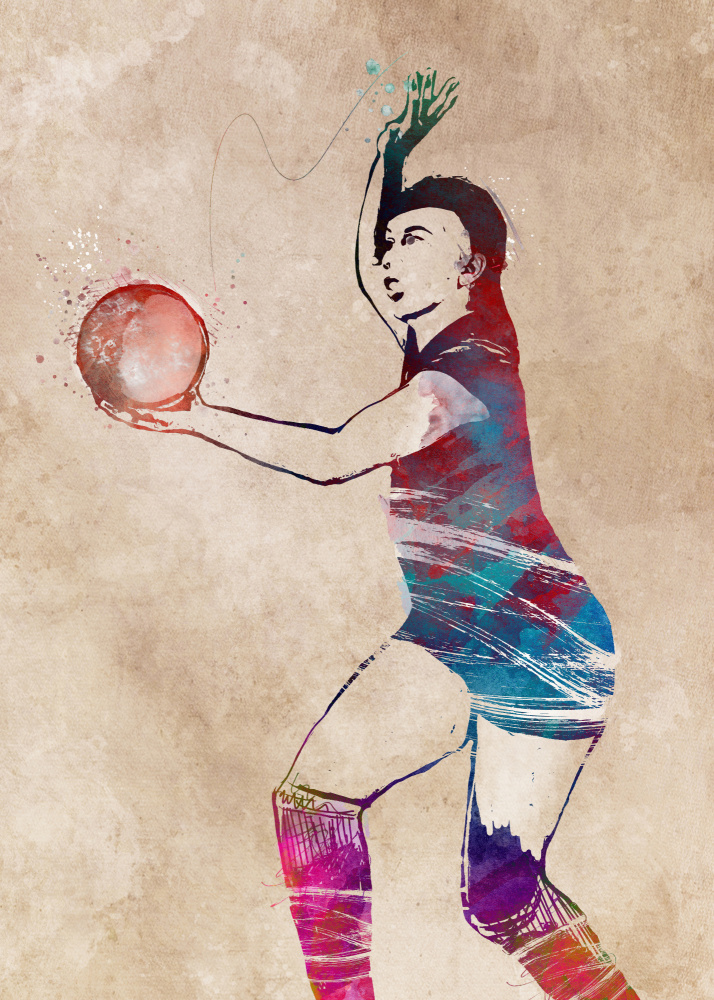 Volleyball-Sportkunst von Justyna Jaszke