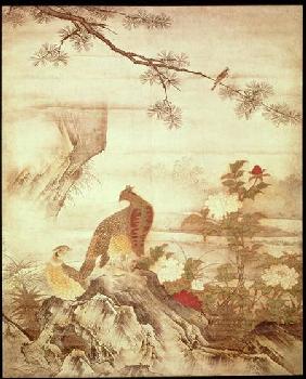 Pheasants and peonies, from a series of scrolls representing Birds and Flowers of the Four Seasons,