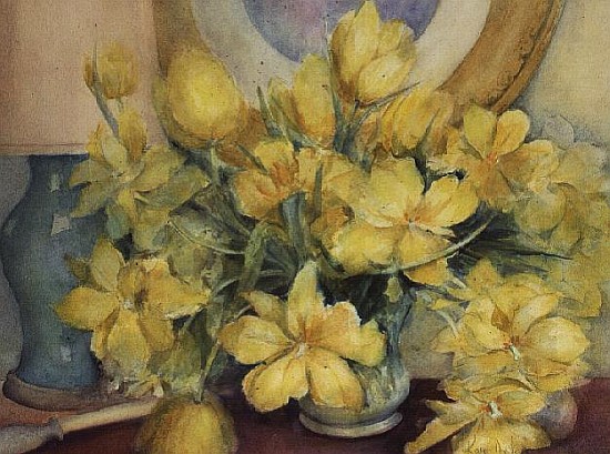 Double Yellow Tulips  von Karen  Armitage