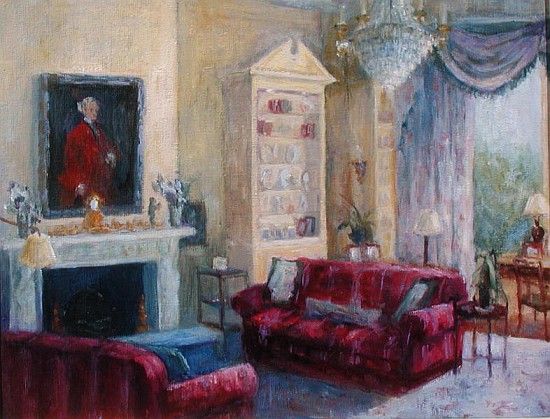 Interior, Ennismore Gardens (oil on canvas)  von Karen  Armitage