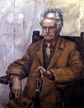 The Pensioner (oil on canvas) 