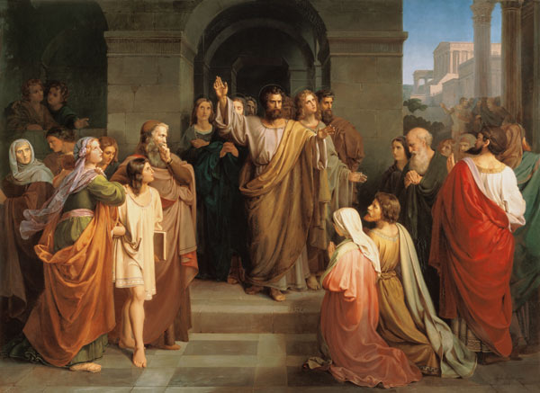 Die Pfingstpredigt des Petrus. 1844 von Karl Andreae