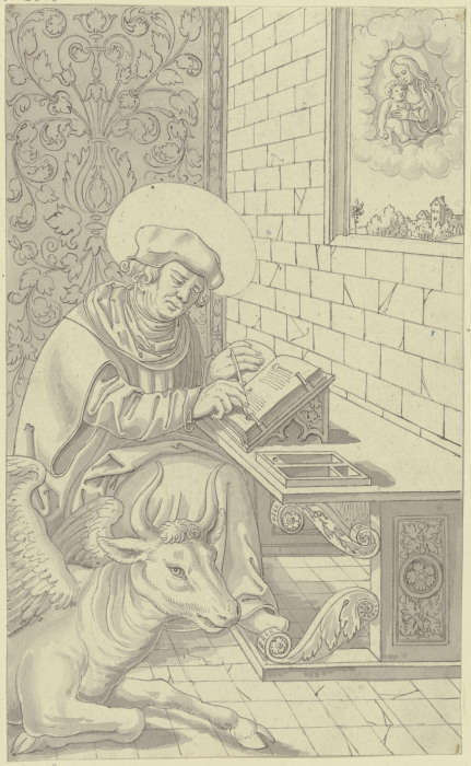 Dem Heiligen Lukas erscheint die Jungfrau mit dem Kind von Karl Ballenberger