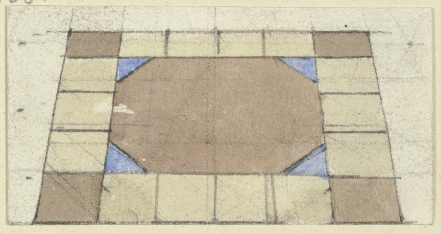Fußbodenornament in perspektivischer Verkürzung von Karl Ballenberger