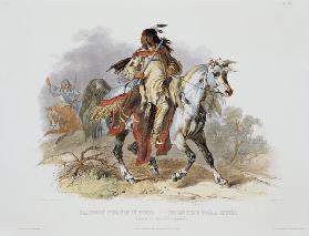A Blackfoot Indian on Horseback, plate 19 from Volume 1 of 'Travels in the Interior of North America 19th