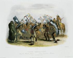 Ischoha-Kakoschochata, Dance of the Mandan Indians, plate 25 from volume 1 of `Travels in the Interi 19th