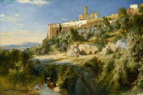 Blick auf Assisi. um 1830