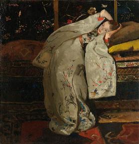 Mädchen in weißem Kimono 1894