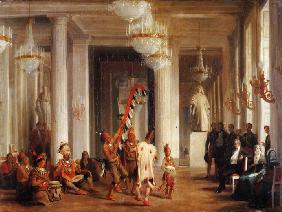 Tanz von Indianer der Iowa im Salon de la Paix in den Tuilerien am 21. April 1845 1845