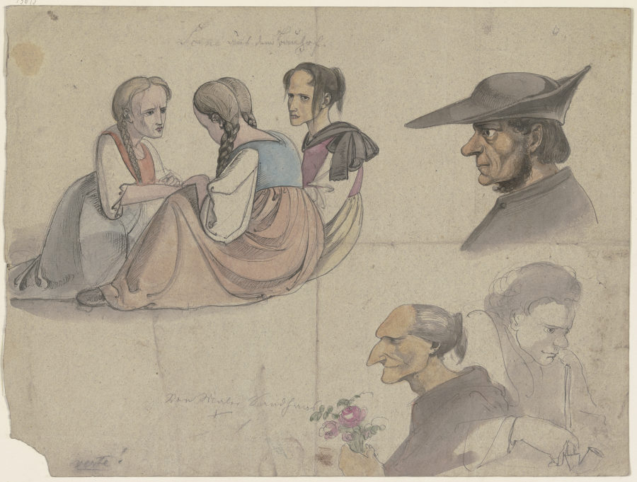 Figurengruppen und Karikaturen von Carl Friedrich Sandhaas