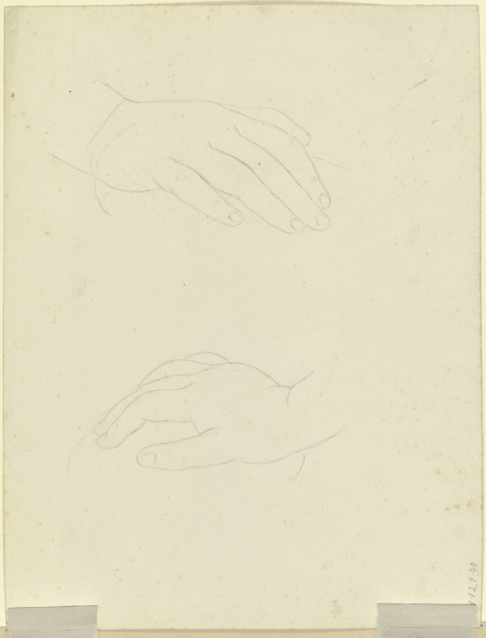 Zwei aufliegende Hände von Carl Friedrich Sandhaas