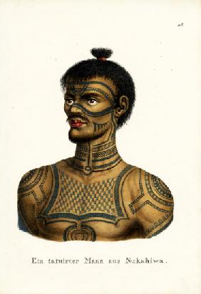 Tattooed Man Of Nukahiwa 1824