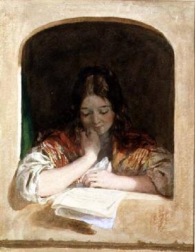 Girl Reading at a Window