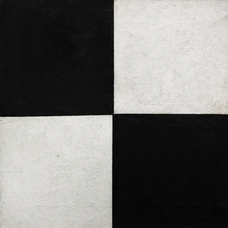 Vier Quadrate, 1915 von Kasimir Sewerinowitsch Malewitsch