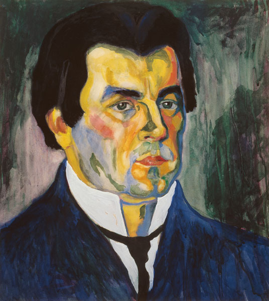 Kasimir Malevich, Self-portrait 1908 von Kasimir Sewerinowitsch Malewitsch