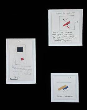 Project for Suprematist Brooch Nos. 1, 2 and 3 c.1916-20