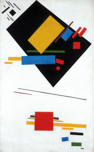 Suprematische Malerei (Schwarzes Trapez und Rotes Quadrat) von Kasimir Sewerinowitsch Malewitsch