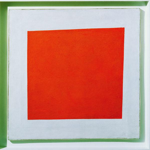 Rotes Quadrat. Malerischer Realismus einer Bäuerin in zwei Dimensionen 1915