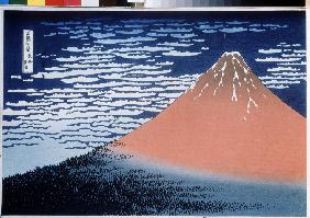 Roter Fuji (aus der Bildserie "36 Ansichten des Berges Fuji")
