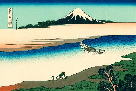 Der Fluss Tama in der Provinz Musashi (aus der Bildserie "36 Ansichten des Berges Fuji")