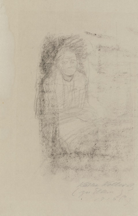 Sitzende Frau mit verschränkten Armen von Käthe Kollwitz
