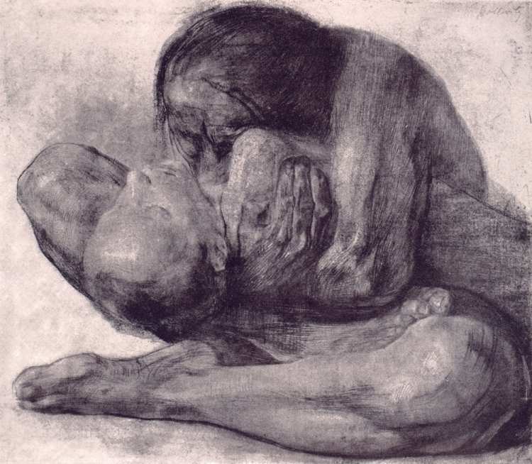 Frau mit totem Kind von Käthe Kollwitz