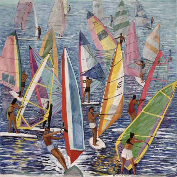 Smooth Sailing, 1992 (gouache on silk)  von Komi  Chen