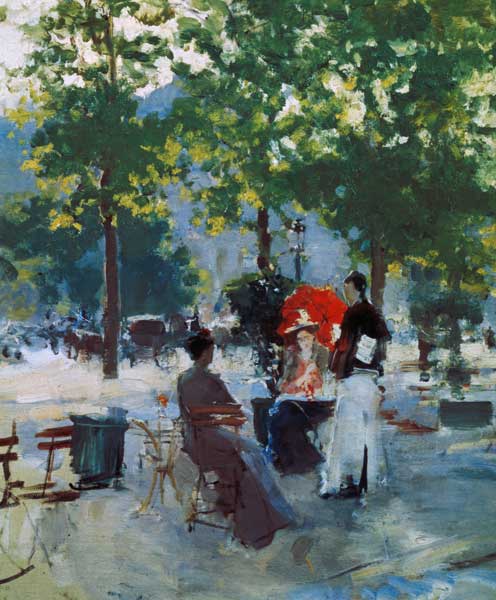 Café in Paris von Konstantin Alexejewitsch Korowin