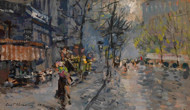 Eine Strasse in Paris von Konstantin Alexejewitsch Korowin
