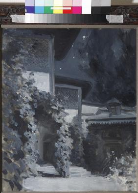 Palast in Bachtschyssaraj. Illustration zum Gedicht Die Fontäne von Bachtschisarai von A. Puschkin 1899