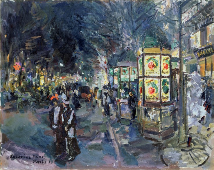 Pariser Boulevard bei Nacht von Konstantin Alexejewitsch Korowin