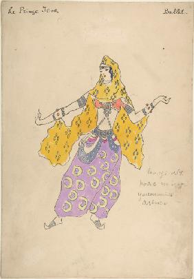 Polowzer Mädchen. Kostümentwurf zur Oper Fürst Igor von A. Borodin 1909