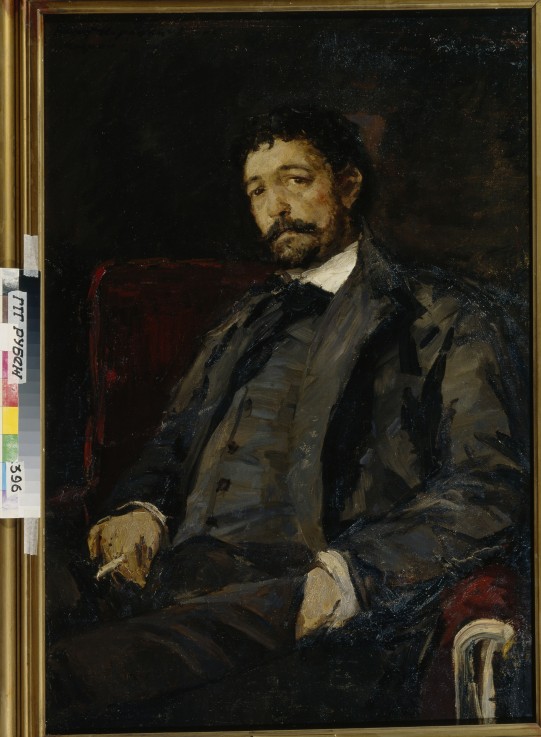 Porträt von Opernsänger Angelo Masini (1844-1926) von Konstantin Alexejewitsch Korowin