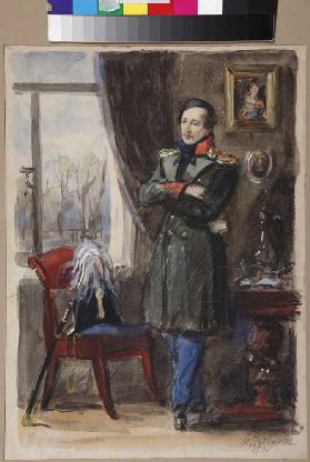 Porträt von Dichter Michail Jurjewitsch Lermontow (1814-1841) 1940