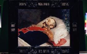 Kaiser Alexander II. auf dem Sterbebett 1881