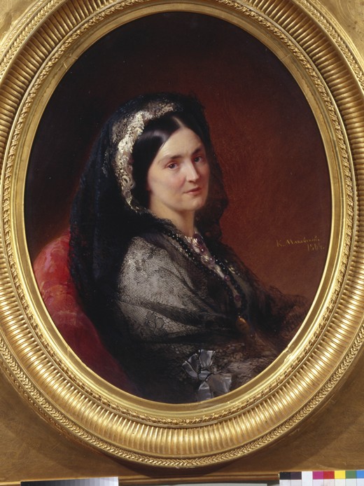 Porträt von Gräfin Natalia Pawlowna Stroganowa (1796-1872) von Konstantin Jegorowitsch Makowski