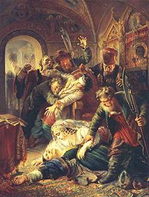 Gedungene Mörder töten den Sohn des Zaren Boris Godunov 1862