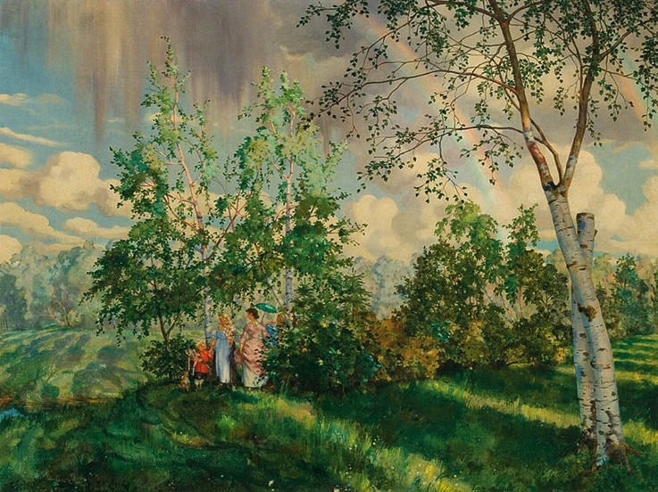 Landschaft mit Regenbogen von Konstantin Somow