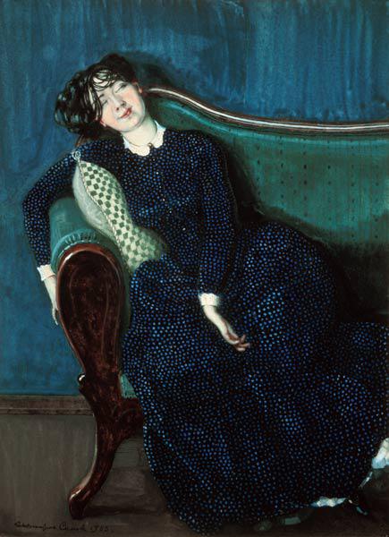 Sleeping woman in blue 1903