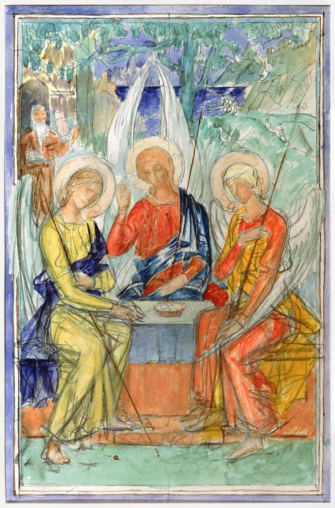 Die heilige Dreieinigkeit von Kusma Sergejewitsch Petrow-Wodkin