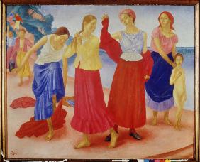 Junge Frauen an der Wolga 1915