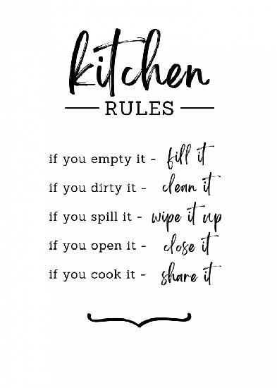 Küchenregeln