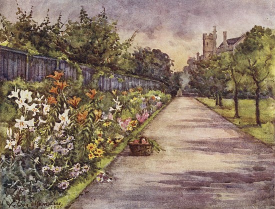 Herbaceous Border, Lambeth Palace von Lady Victoria Marjorie Harriet Manners