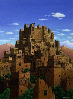 Beyond the Valley of the Kasbahs, 1993 (acrylic on linen) 