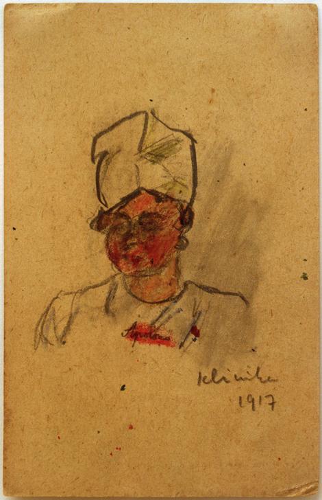 Brustbild einer Krankenschwester von László Moholy-Nagy