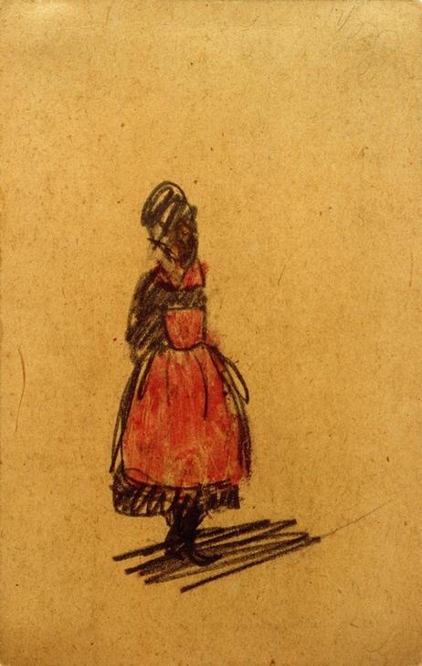 Ohne Titel (Stehende mit roter Schürze)  von László Moholy-Nagy