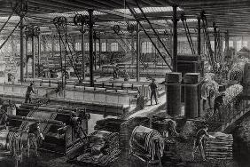 The main workshop of the 'Rime et Renard' factory at Orleans, from 'Les Grandes Usines' by Turgan (e 19th