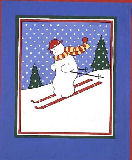 Snowman on Skis von Lavinia  Hamer