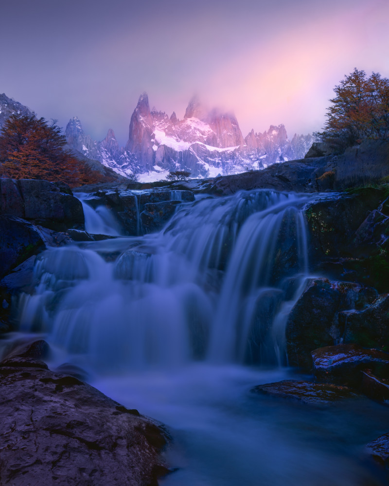 Wasserfälle im Sonnenaufgang von Leah Xu